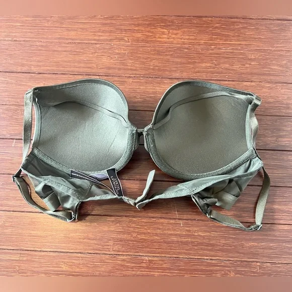 Victoria's Secret Dream Angels push-up bra with lace in olive green size 32 C - Picture 2 of 3